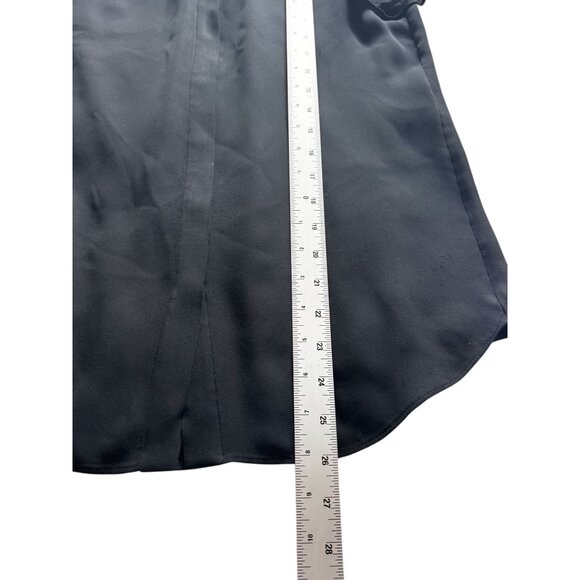 Diane Von Furstenberg DVF Toni Blouse Black Silk Women S 100% Silk Top Designer - Picture 9 of 11